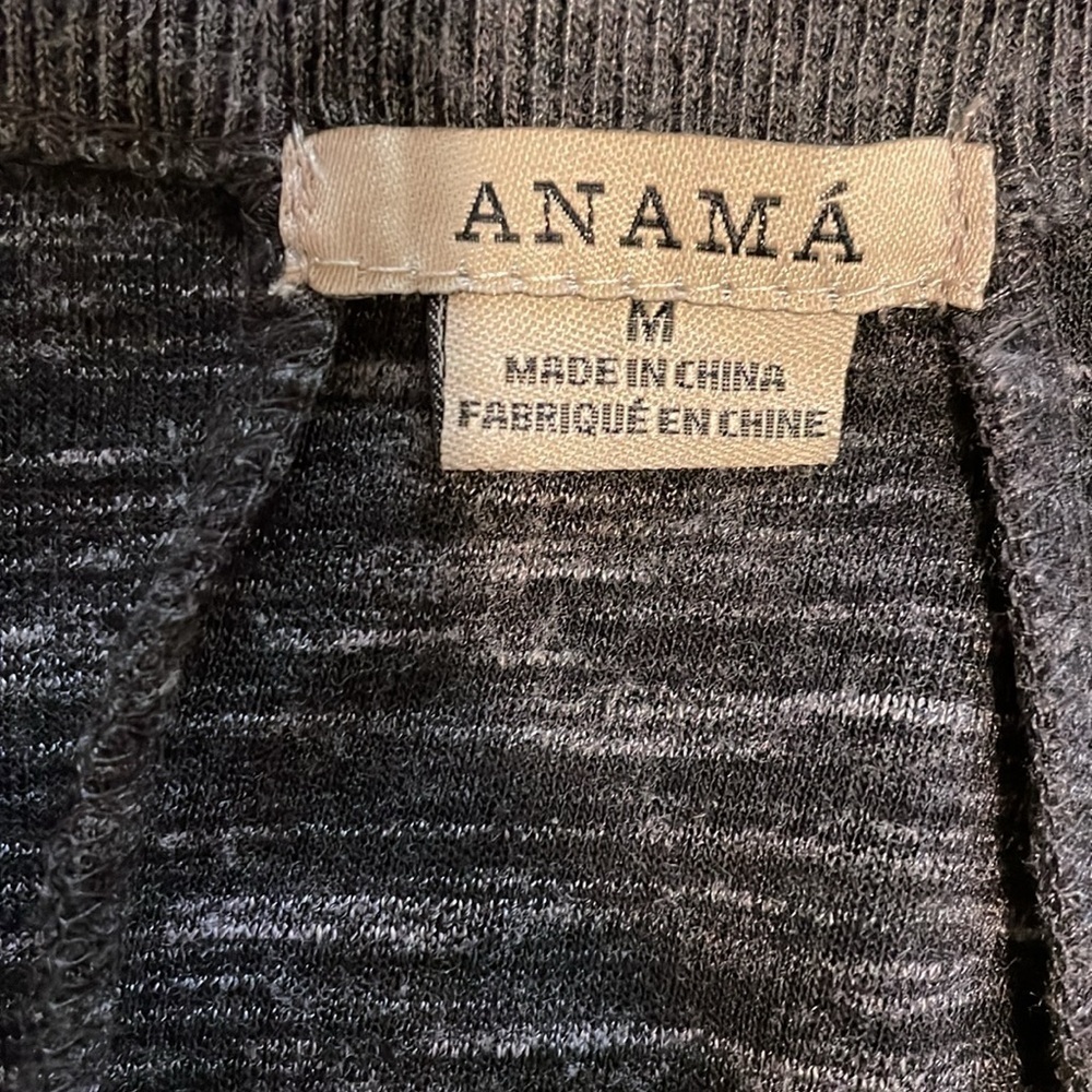 Anama Maxi Duster SizeM Gray Knit Multifabric Bohemian Edgy Normcore Casual Chic - Picture 4 of 11